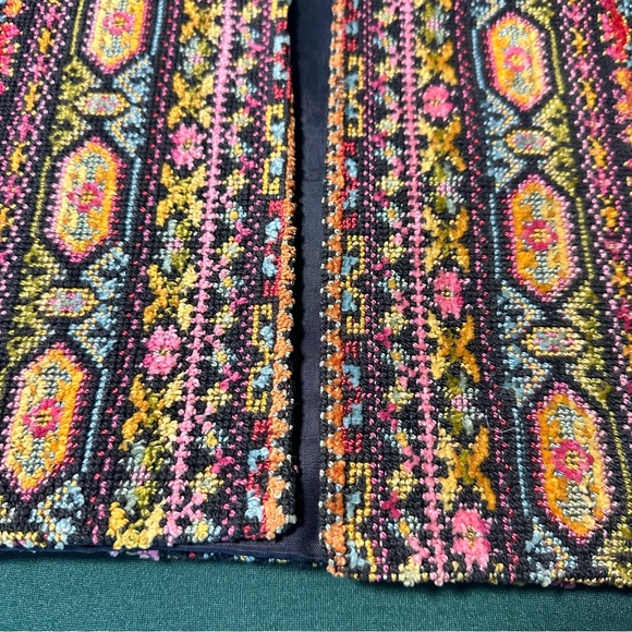 VINTAGE 60s 70s Colorful Tapestry Vest - Picture 3 of 7